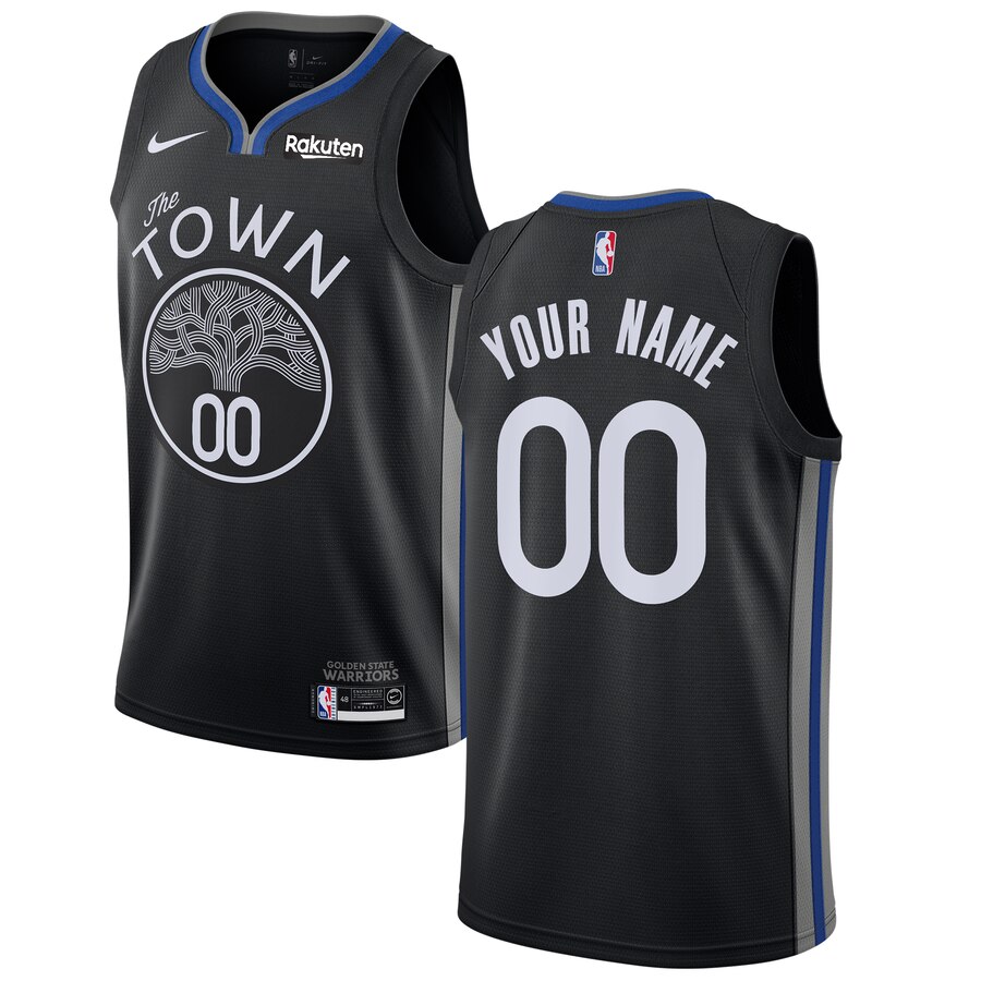 Men Golden State Warriors #00 customized Game black new Nike NBA Jerseys